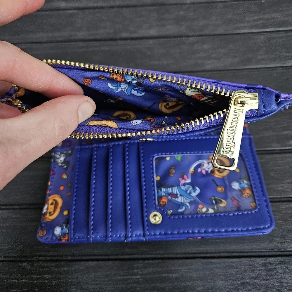 Loungefly Disney Winnie the Pooh Trick-or-Treat Wallet Halloween Purple NEW